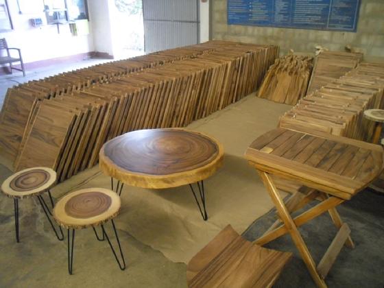 Acacia live edge stools, pastry boards